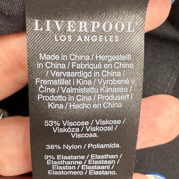 EUC Women's LIVERPOOL Kelsey Trouser Stretch Ponte‎ Pant Black | Size 10/30 P - Picture 8 of 10